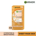 Garnier Hydra Bomb Eye Serum Mask Brightening Eye Mask With Hyaluronnic Acid & Orange Extracts (Reduces Eye_Bags Dark Circles) 8s