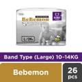 Bebemon Baby Diaper Band Type Size L Chlorine Free Pefc & Fsc Certified (Best For Babies Weighing 10 To 14kg) 26s