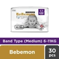 Bebemon Baby Diaper Band Type Size M Chlorine Free Pefc & Fsc Certified (Best For Babies Weighing 6 To 11kg) 30s