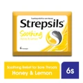 Strepsils Lozenges Soothing Relief For Sore Throat Soothing Honey & Lemon 6s