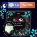 Kotex Overnight Panties Herbal Anti-bacterial Size S-m 2s