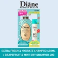 Moist Diane Perfect Beauty Fresh And Hydrate Shampoo 450ml + Dry Shampoo Grapefruit And Mint (Instantly Refreshes Oily Hair & Scalp) 40g