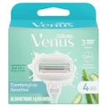 Gillette Venus Comfortglide Sensitive Women's Razor Blade Refills For Sensitive Skin (Lubrication Strip With A Touch Of Aloe Vera For Less Irritation) 4s