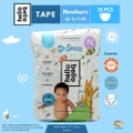 Hello Bello Day Time Tape Diapers (Ultra Soft, Stay Snug And Comfy Fit) New Born/ Size N 35s