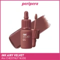 Peripera Ink Velvet (44 Chestnut Nude), Soft, Smooth, Velvety Lips, Long Lasting, Infused With Jojoba Oil, Hyaluronic Acid And Marine Collagen To Moisturize Lips 4g