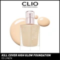 Clio Kill Cover High Glow Foundation (03 Linen), Provides High Coverage Effortlessly, 72 Hours Foundation 38g