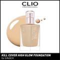 Clio Kill Cover High Glow Foundation (04 Ginger), Provides High Coverage Effortlessly, 72 Hours Foundation 38g