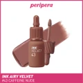 Peripera Ink Velvet (43 Caffeine Nude), Soft, Smooth, Velvety Lips, Long Lasting, Infused With Jojoba Oil, Hyaluronic Acid And Marine Collagen To Moisturize Lips 4g