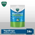 Vicks Vapodrops Lozenges Original Menthol (Clears The Nose & Soothes The Throat) 24s