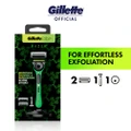 Gillette Labs Razer Limited Edition Exfoliating Bar Razor With 1 Handle + Razor Blade Refill 2s + Premium Magnetic Stand 1s