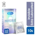 Durex Invisible Extra Lubricated Condoms 10s