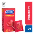 Durex Extra Pleasure Dotted Shape Condom Strawberry 12s