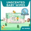 Watsons Unscented Baby Wipes 100% Eco-friendly Soft Wipes Hypoallergenic (Made For Baby's Sensitive Skin + Approved By Eurotox Accredited Toxicologist) 90s