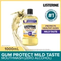 Listerine Gum Care Zero Non Alcohol Mouthwash Herbal Ginger Less Intense Taste (Helps Reduce Plaque) 1000ml