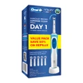 Oral B Vitality Cross Action Handle + 5s Refill + $2 Oral B Voucher Value Pack 1s