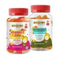 Gumazing Gummies For Kids Booster Combo Packset Consists Vitamin C & Zinc 60s + Omega 3 60s
