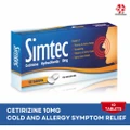 Simtec Cetirizine 10mg (Relief Cold And Allergy Symptoms) Tablet 10s