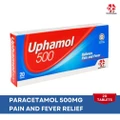 Uphamol Paracetamol 500mg (Relief Pain And Reduces High Temperature And Fever) Tablet 20s