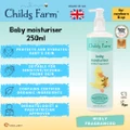 Childs Farm Baby Moisturiser Mildly Fragranced (Suitable For Newborns & Older + Suitable For Dry + Sensitive + Eczema Prone Skin) 250ml