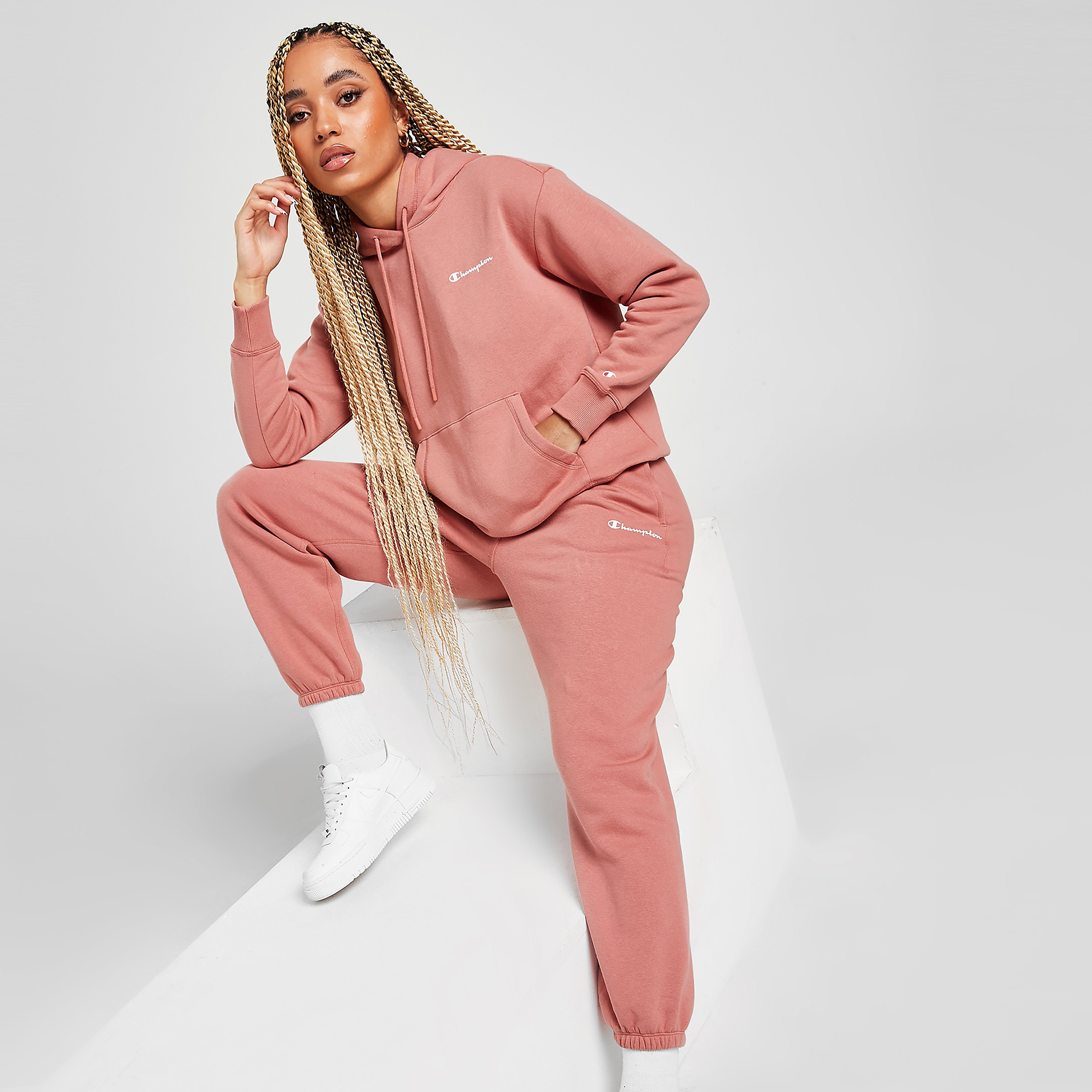 Champion Small Logo Fleece Joggers - Brown