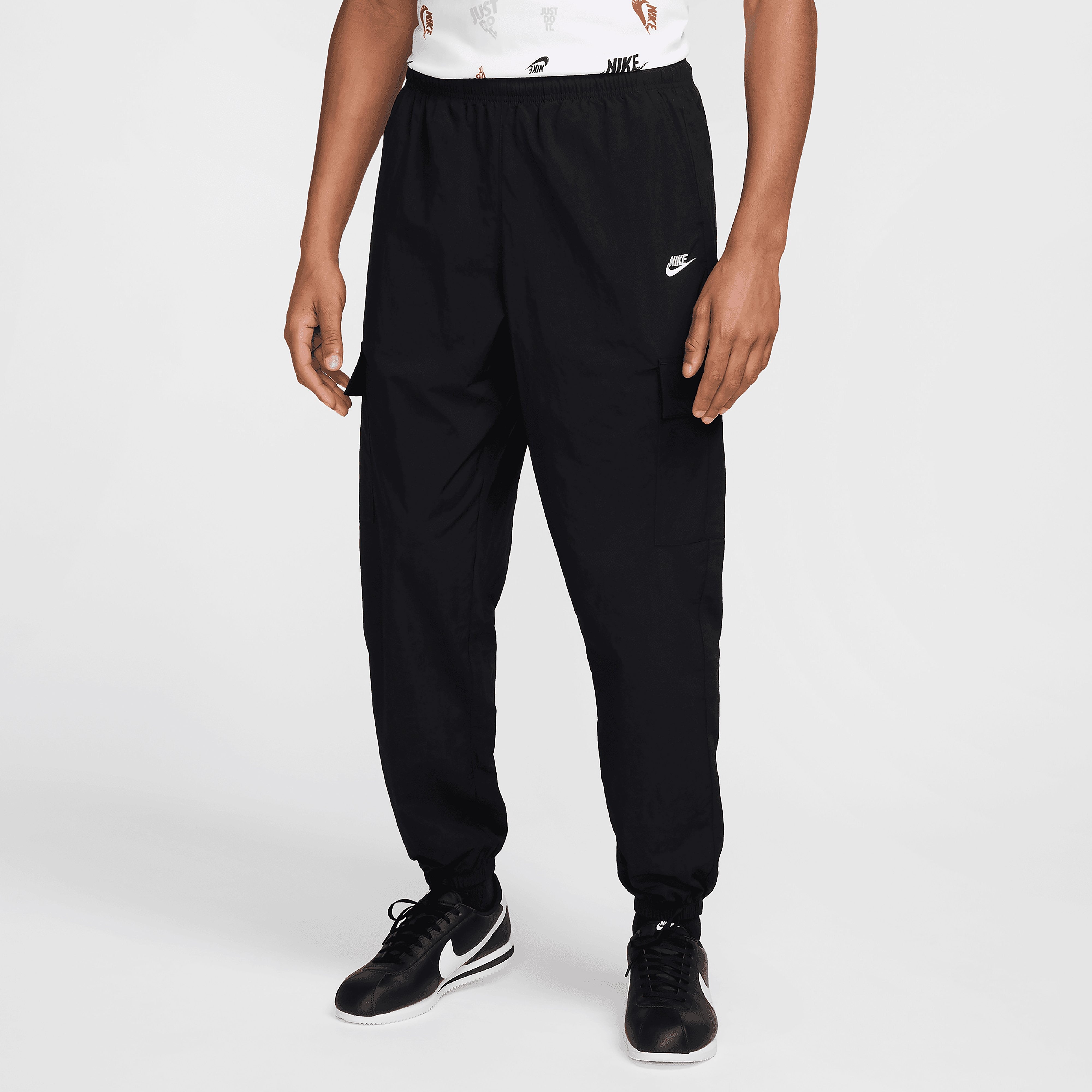 Mens - Nike Club Woven Cargo Pants - black