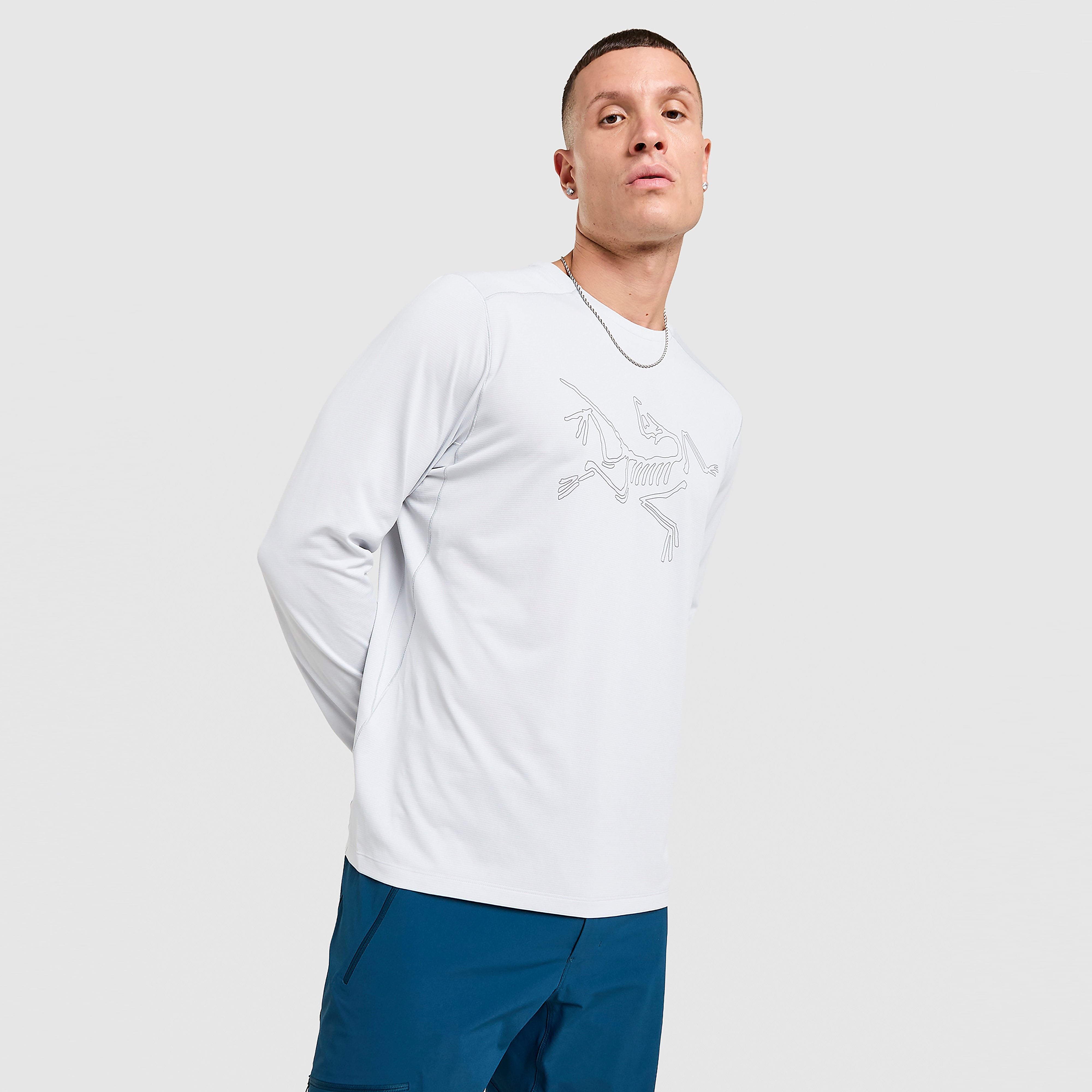 Arc'teryx Cormac Long Sleeve Logo T-Shirt - White