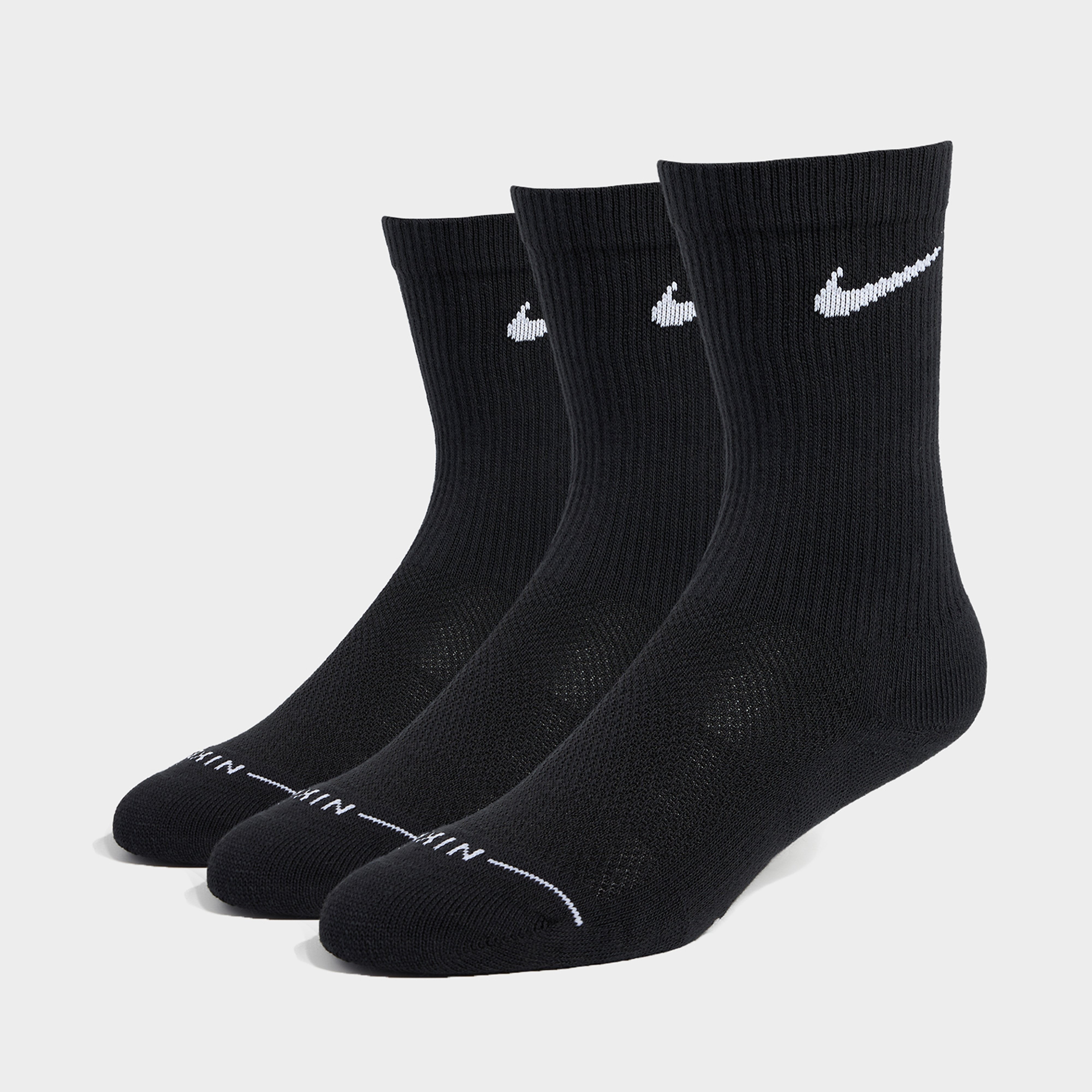 Womens - Nike Crew Socks (3 Pack) - black