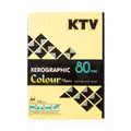 กระดาษสีถ่ายเอกสาร A4 80 แกรม เหลืองเข้ม (500แผ่น) KTV