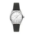 นาฬิกาข้อมือผู้หญิง สีเงิน รุ่น ES1L292L0015 สายหนังสีดำ