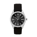 นาฬิกาข้อมือผู้ชาย สีเงิน รุ่น ES1G304V0095 สายหนังสีดำ