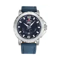 นาฬิกาข้อมือผู้ขายรุ่น NF9122A สายหนังสำน้ำเงิน สีน้ำเงิน
