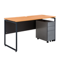 โต๊ะทำงาน บีช+เทาดำ เฟอร์ราเดค ML1260