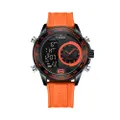 นาฬิกาข้อมือผู้ชาย สปอร์ตแฟชั่น รุ่น NF9199T C สีส้ม สายซิลิโคน แสดงเวลา 2 ระบบ กันน้ำ ระบบอนาล็อก