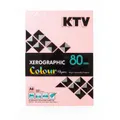 กระดาษสีถ่ายเอกสาร A4 80 แกรม ชมพู (500แผ่น) KTV