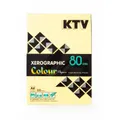 กระดาษสีถ่ายเอกสาร A4 80 แกรม เหลือง (500แผ่น) KTV