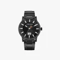 นาฬิกาข้อมือผู้ชาย Police Collin Analogue Black Dial Black Leather Watch รุ่น PL-15404JSB/02M
