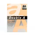 กระดาษสีถ่ายเอกสาร A4 80แกรม พีช(แพ็ค100แผ่น) Double A