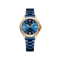 นาฬิกาข้อมือผู้หญิงแฟชั่น รุ่น NF5022 D สีน้ำเงินเข้ม สายสแตนเลสสตีล กันน้ำ ระบบอนาล็อก