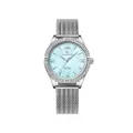 นาฬิกาข้อมือผู้หญิงแฟชั่น รุ่น NF5028 B สีเงิน หน้าปัดสีฟ้า สายสแตนเลสสตีล กันน้ำ ระบบอนาล็อก