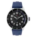 TH1791537 นาฬิกาข้อมือผู้ชาย สายซิลิโคน สีน้ำเงิน หน้าปัดสีดำ