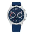 TH1792027 นาฬิกาข้อมือผู้ชาย สายซิลิโคน สีน้ำเงิน หน้าปัดสีน้ำเงิน