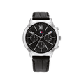 นาฬิกาข้อมือผู้ชาย Heren Horloge รุ่น TH1710527 สายหนัง สีดำ