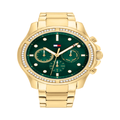 นาฬิกาข้อมือผู้หญิง Brooklyn รุ่น TH1782614 สายสแตนเลส Gold/Green