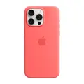 เคสซิลิโคนสำหรับ iPhone 15 Pro Max พร้อม MagSafe (สีชมพูกวาวา)
