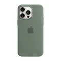 เคสซิลิโคนสำหรับ iPhone 15 Pro Max พร้อม MagSafe (สีเขียวไซเปรส)