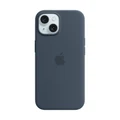 เคสซิลิโคนสำหรับ iPhone 15 พร้อม MagSafe (สีน้ำเงินสตอร์มบลู)