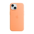 เคสซิลิโคนสำหรับ iPhone 15 พร้อม MagSafe (สีส้มซอร์เบ)