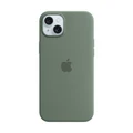 เคสซิลิโคนสำหรับ iPhone 15 Plus พร้อม MagSafe (สีเขียวไซเปรส)