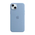 เคสซิลิโคนสำหรับ iPhone 15 Plus พร้อม MagSafe (สีฟ้าวินเทอร์)