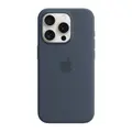 เคสซิลิโคนสำหรับ iPhone 15 Pro พร้อม MagSafe (สีน้ำเงินสตอร์มบลู)